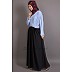 Dual colored abaya- Pleated maxi dress Dual colored abaya- Pleated maxi dress